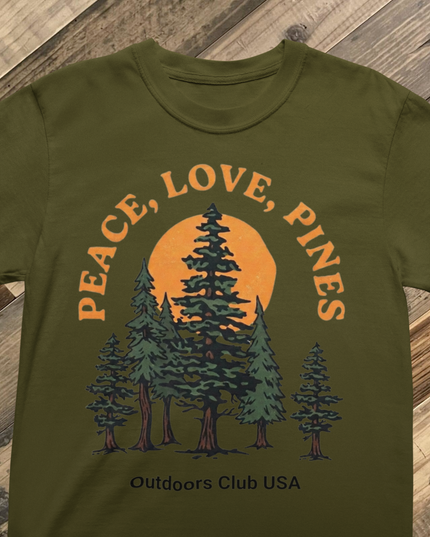 Peace, Love, Pines - Premium Comfort Colors t-shirt