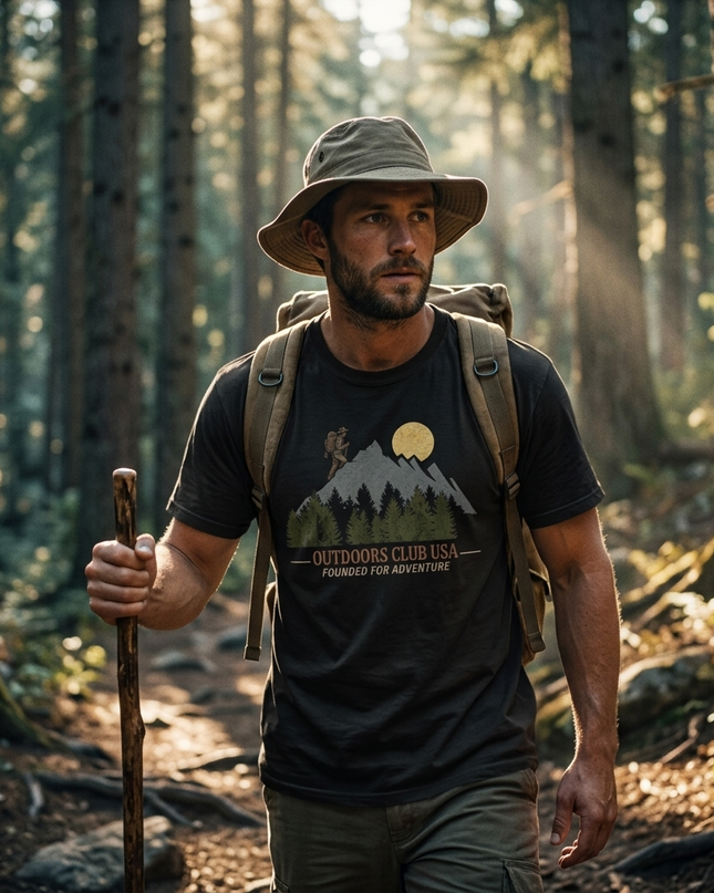 Outdoors Club USA  - Male - T-Shirt
