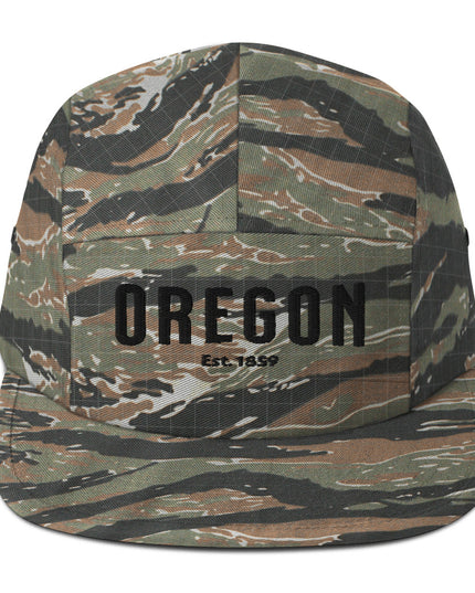 Oregon Est. 1859 - Black Text - Five Panel Cap