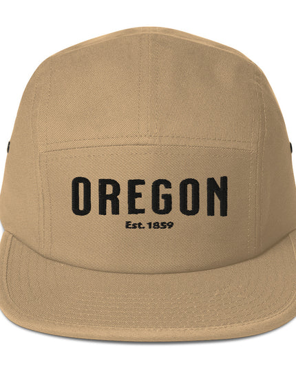 Oregon Est. 1859 - Black Text - Five Panel Cap