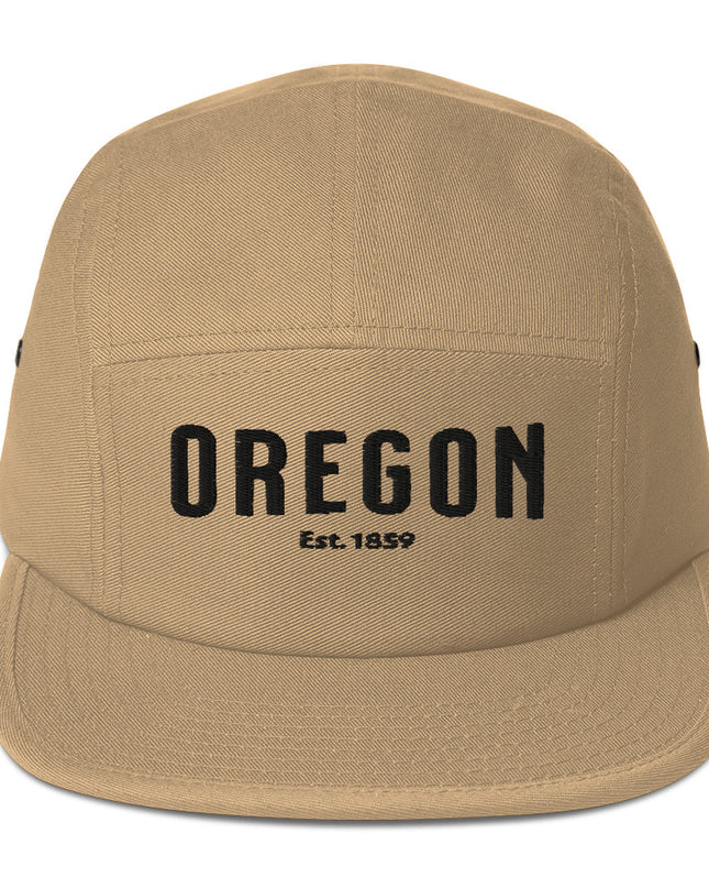 Oregon Est. 1859 - Black Text - Five Panel Cap