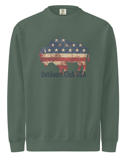 Bison - Flag - Comfort Colors garment-dyed sweatshirt