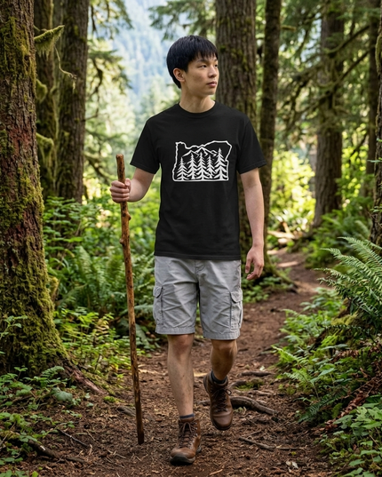 Oregon Map - Comfort Colors - Unisex garment-dyed heavyweight t-shirt