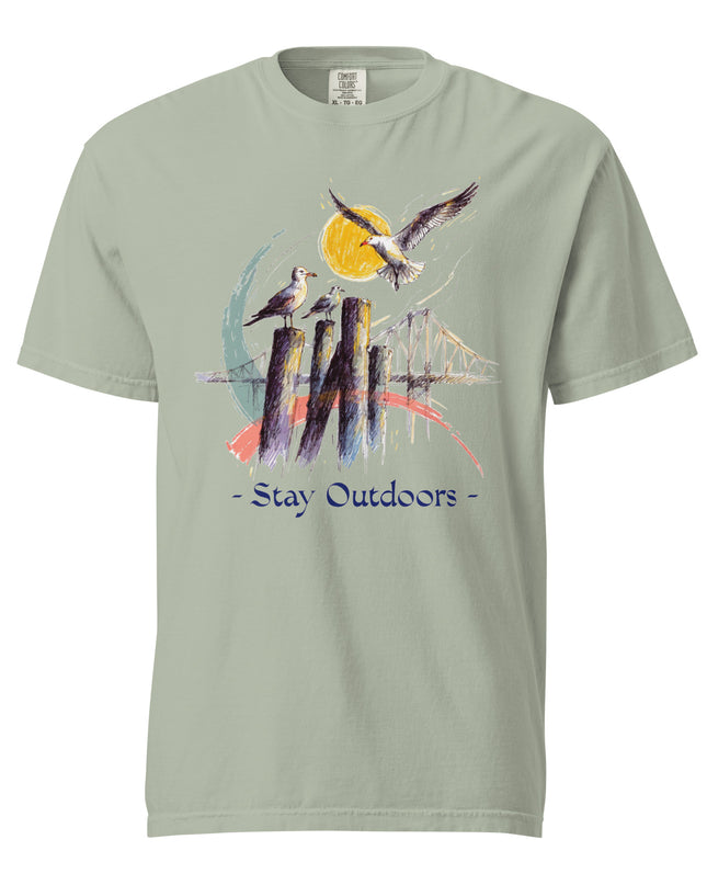 Gulls - Stay Outdoors - Premium Comfort Colors t-shirt