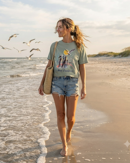 Gulls - Stay Outdoors - Premium Comfort Colors t-shirt