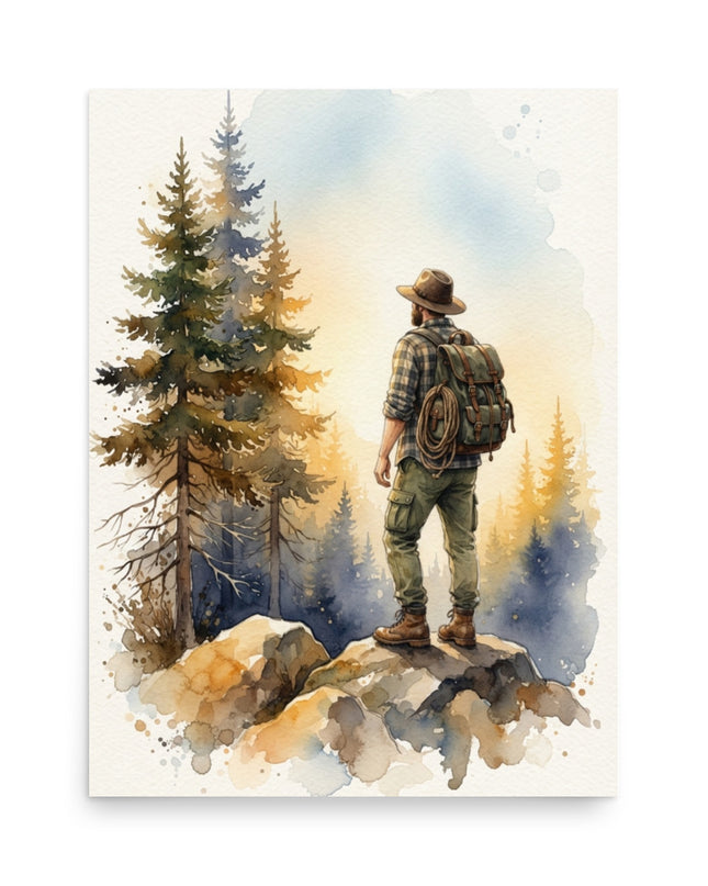 Hiking Mountain Wall Art