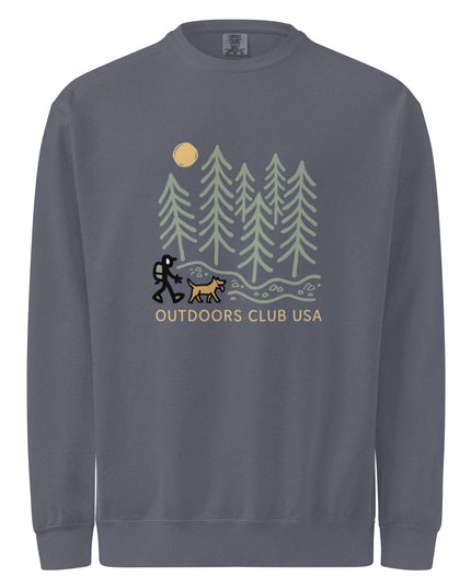 Hiking with my Dog - Comfort Colors garment-dyed sweatshirt