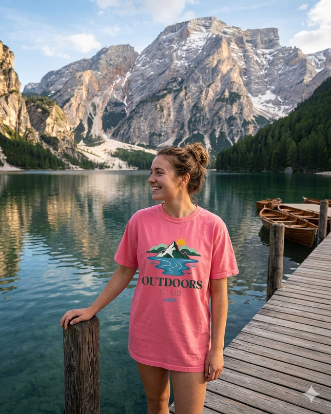 Outdoors Club USA/2 - Premium - Comfort Colors T-Shirts