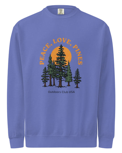 Peace, Love, Pines - Comfort Colors garment-dyed sweatshirt