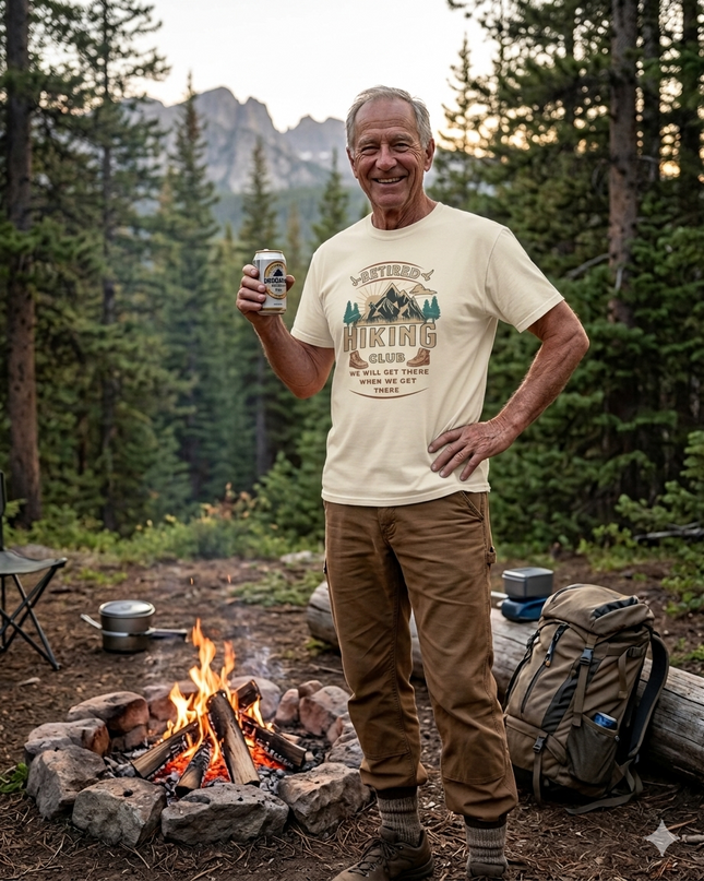 Retired Hiking Club - Premium Comfort Colors t-shirt