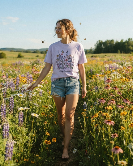 Wildflowers - Stay Outdoors - Premium Comfort Colors t-shirt