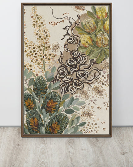 Wildflower Botanical - Framed Canvas Art