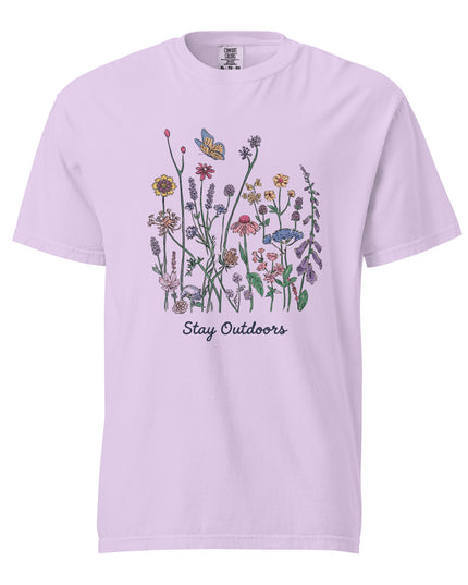 Wildflowers - Stay Outdoors - Premium Comfort Colors t-shirt