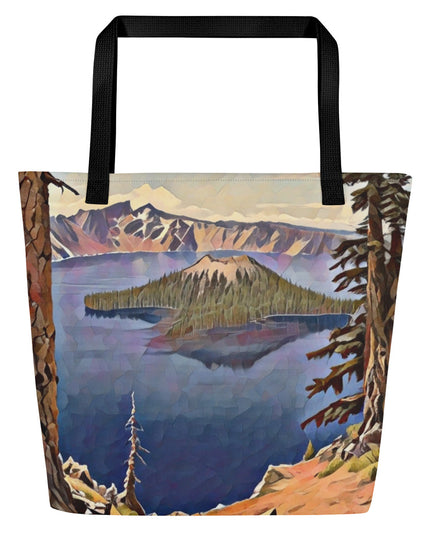 Crater Lake - Large 16x20 Tote Bag W/Pocket