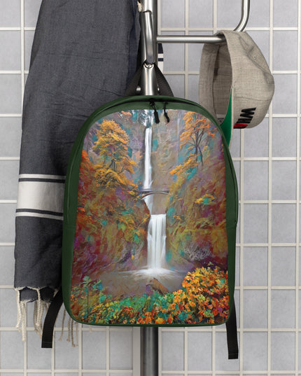 Multnomah Falls - Digital Art - Minimalist Backpack