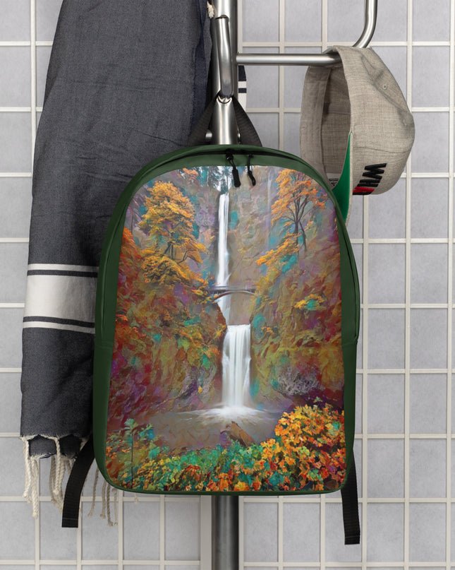 Multnomah Falls - Digital Art - Minimalist Backpack