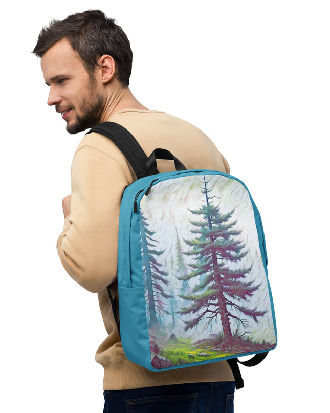 into the Oregon Woods - Digital Art - Minimalist Backpack