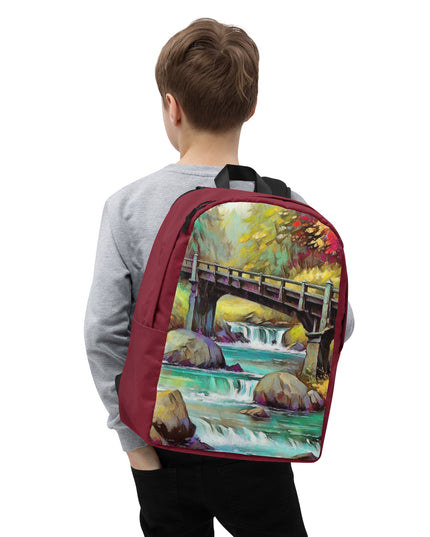 Oregon Bridge - Digital Art - Minimalist Backpack