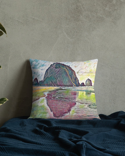 Haystack Rock - Premium Pillow