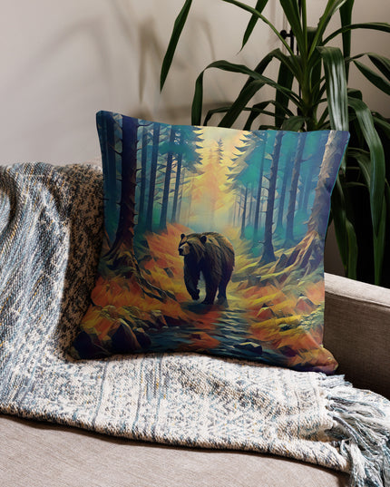 Bear in the Woods - Premium Pillow