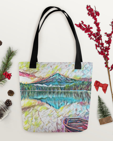 Trillium Lake - Digital Art -Tote bag