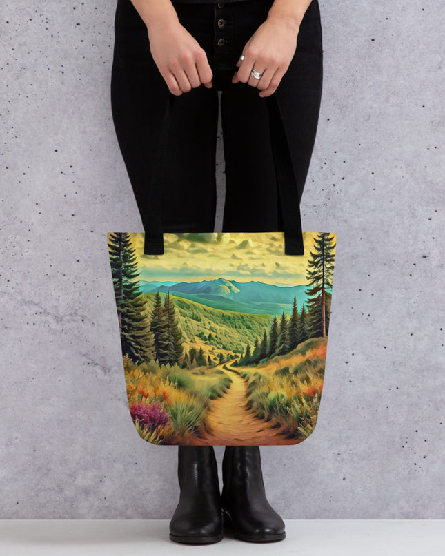 Hiking Oregon - Digital Art - Tote bag