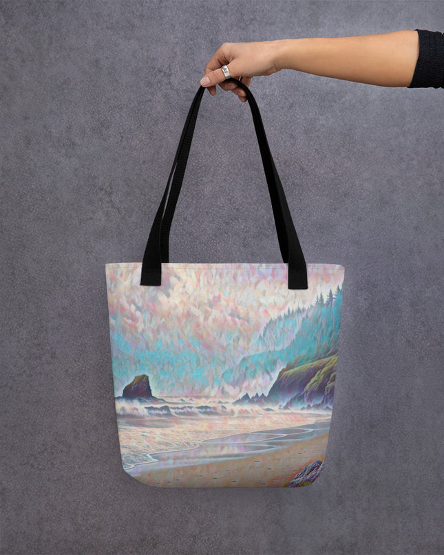 Oregon - Ocean Beach - Digital Art -Tote bag