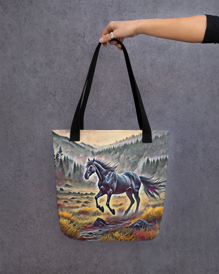 Oregon Running Horse - Digital Art - Tote bag