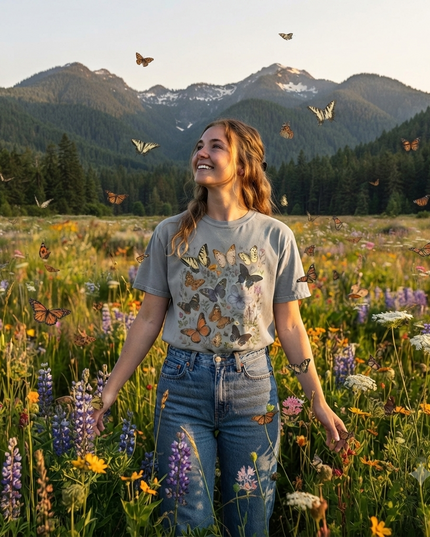 Butterflies - Premium Comfort Colors t-shirt