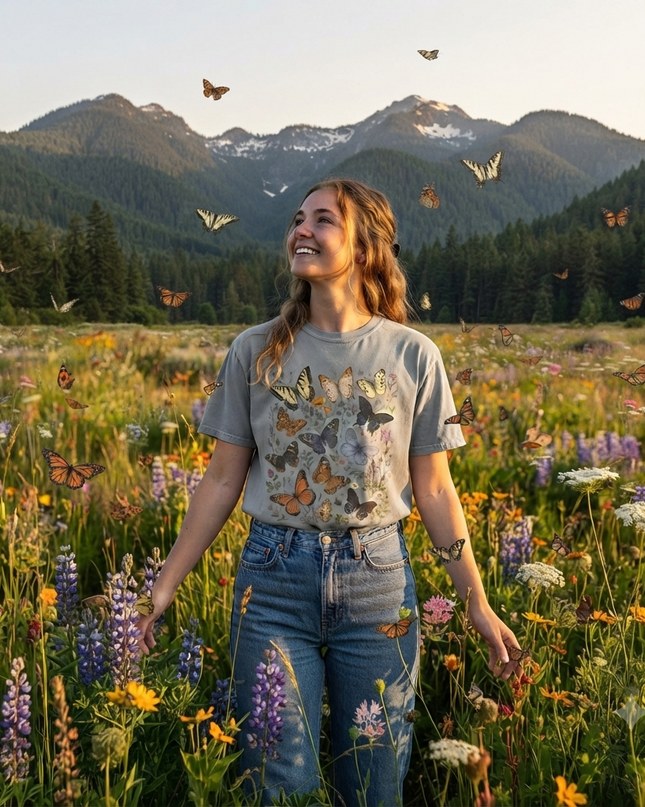 Butterflies - Premium Comfort Colors t-shirt
