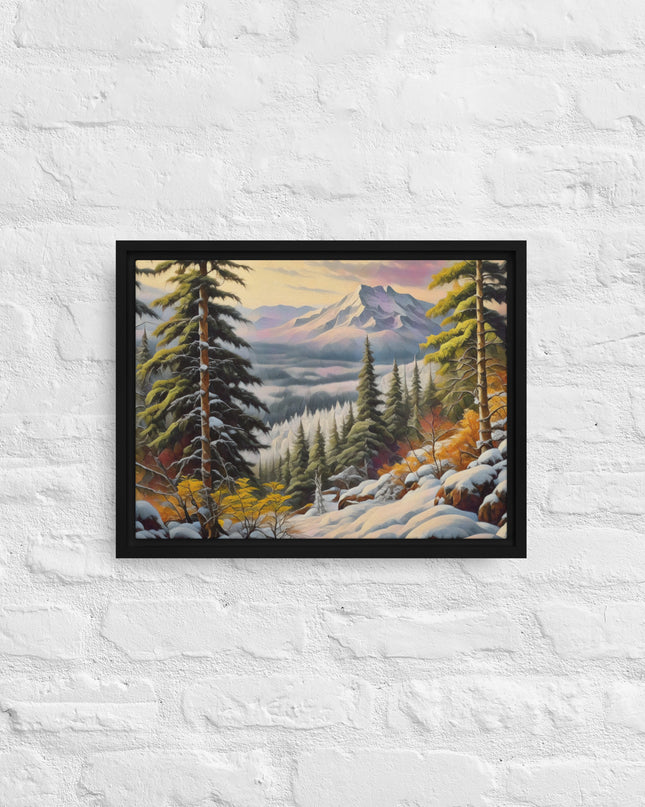 Winter Trail - Digital Art - Framed canvas