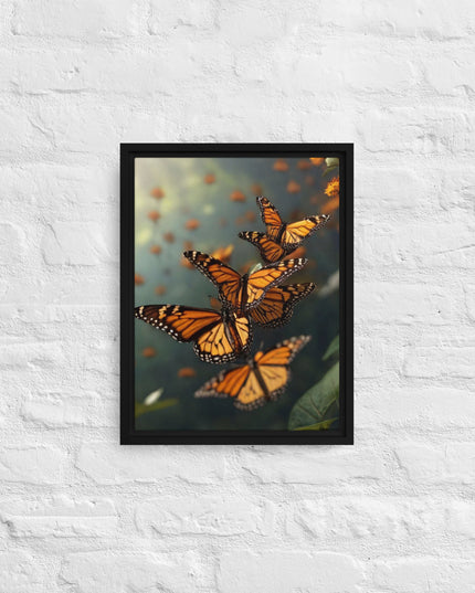 Butterflies in Oregon - Digital Art - Framed canvas