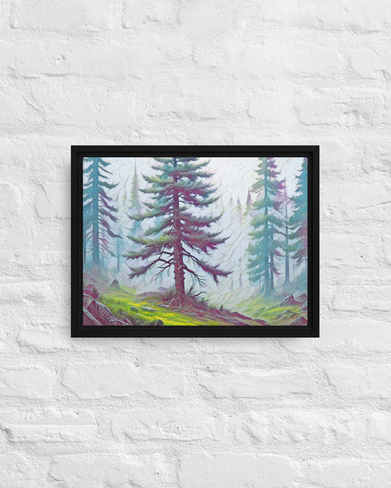Into the Oregon Woods - Digital Art - Framed canvas