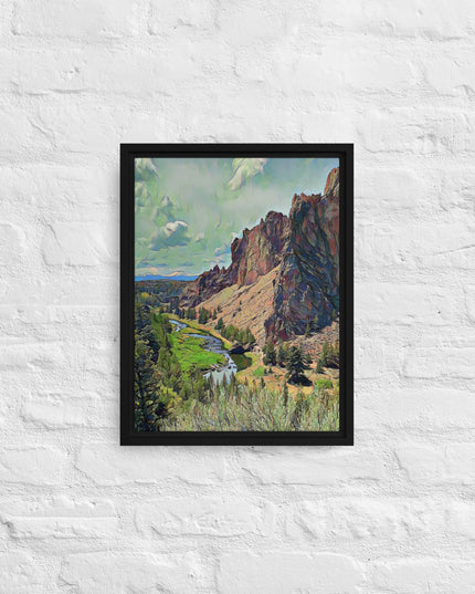 Smith Rock - Digital Art - Framed canvas