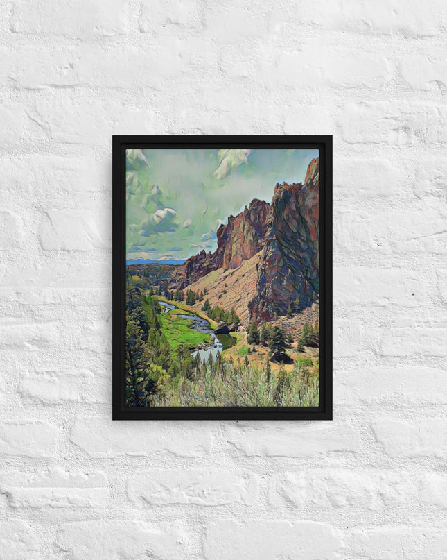 Smith Rock - Digital Art - Framed canvas