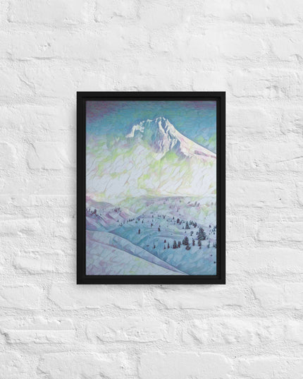 Mount Hood - Digital Art - Framed canvas