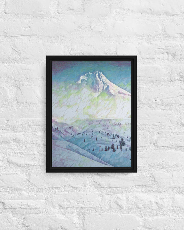 Mount Hood - Digital Art - Framed canvas