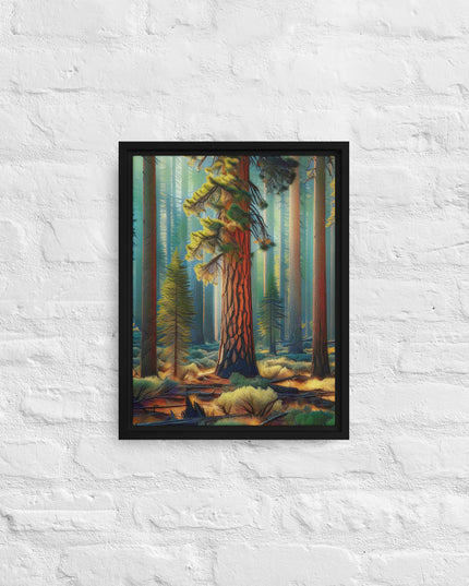 Ponderosa Pine - Digital Art - Framed canvas