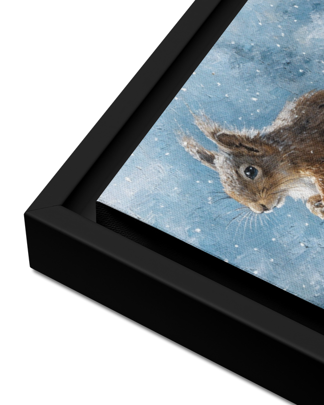 Squirl in Winter - Framed canvas