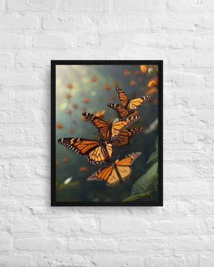 Butterflies in Oregon - Digital Art - Framed canvas