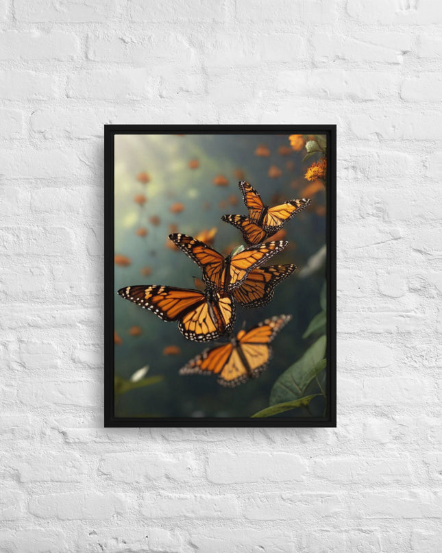 Butterflies in Oregon - Digital Art - Framed canvas