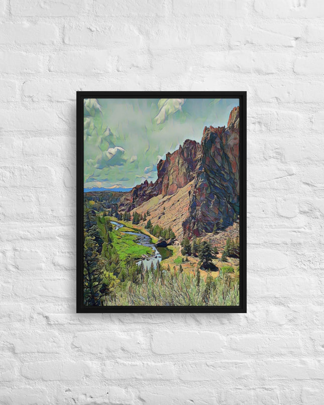 Smith Rock - Digital Art - Framed canvas