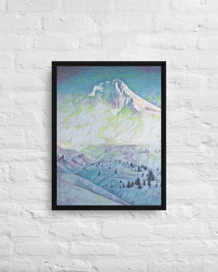 Mount Hood - Digital Art - Framed canvas