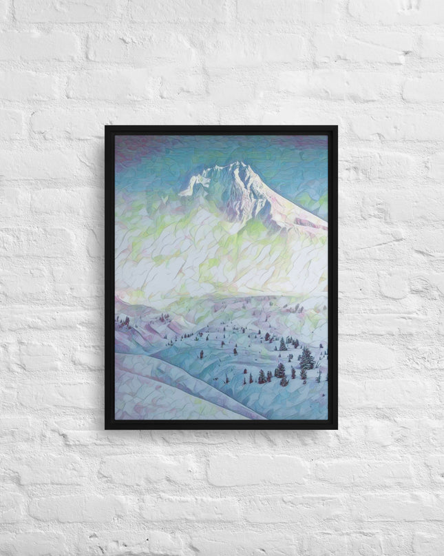 Mount Hood - Digital Art - Framed canvas