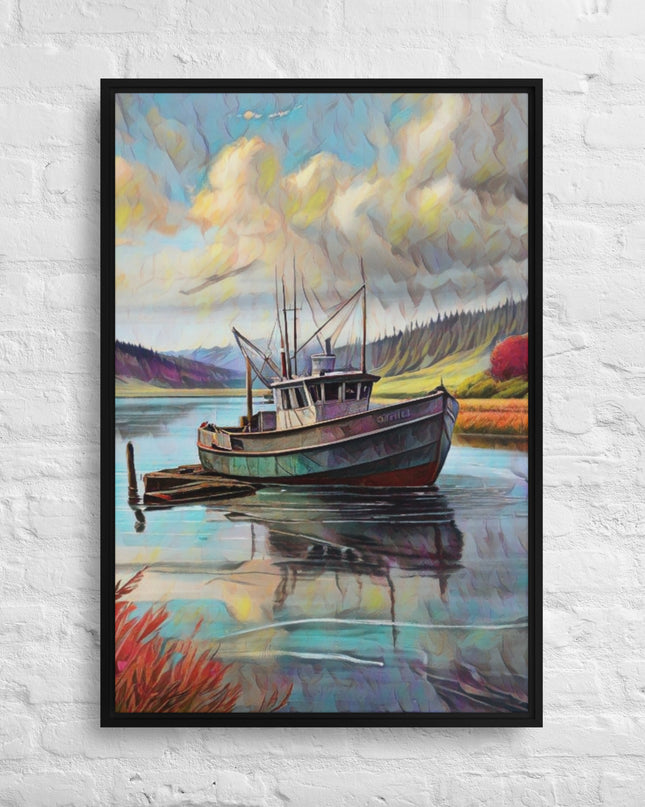 Home Port - Digital Art - Framed canvas