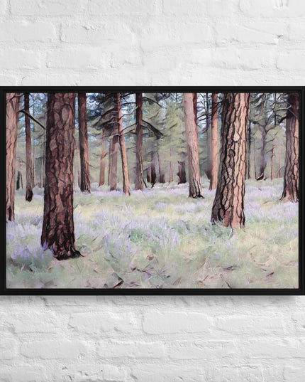 Central Oregon Forest - Digital Art - Framed canvas