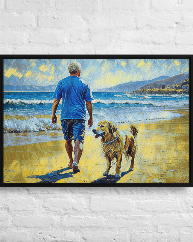 Weekend at the Beach - Digital Art - Framed canvas