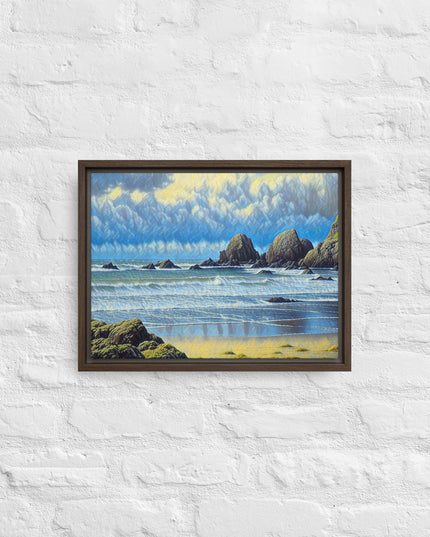 Oregon Coast - Digital Art - Framed canvas