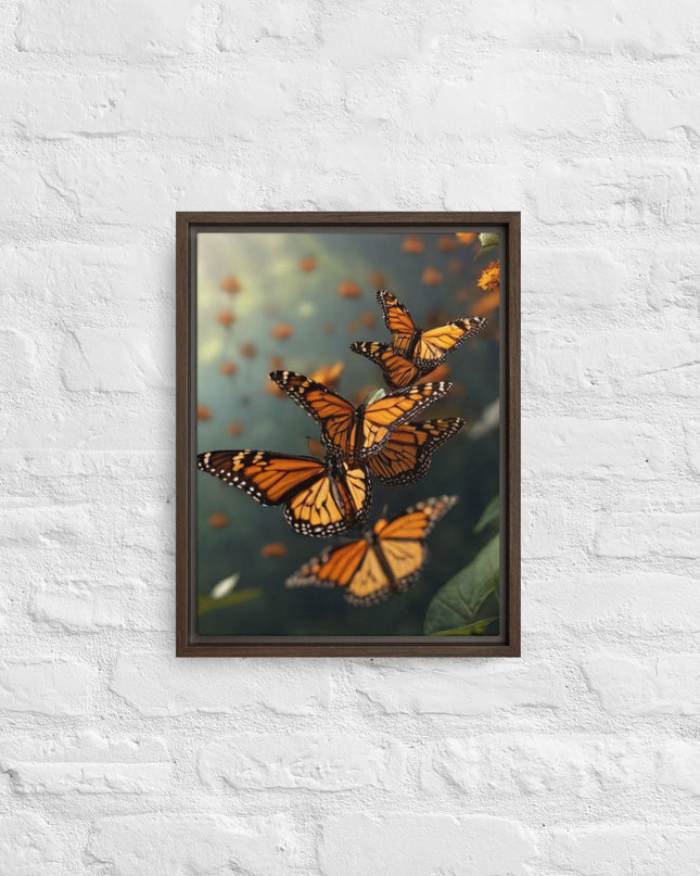 Butterflies in Oregon - Digital Art - Framed canvas
