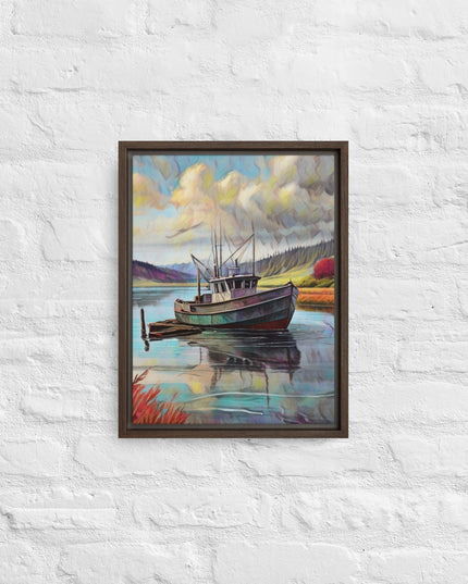 Home Port - Digital Art - Framed canvas